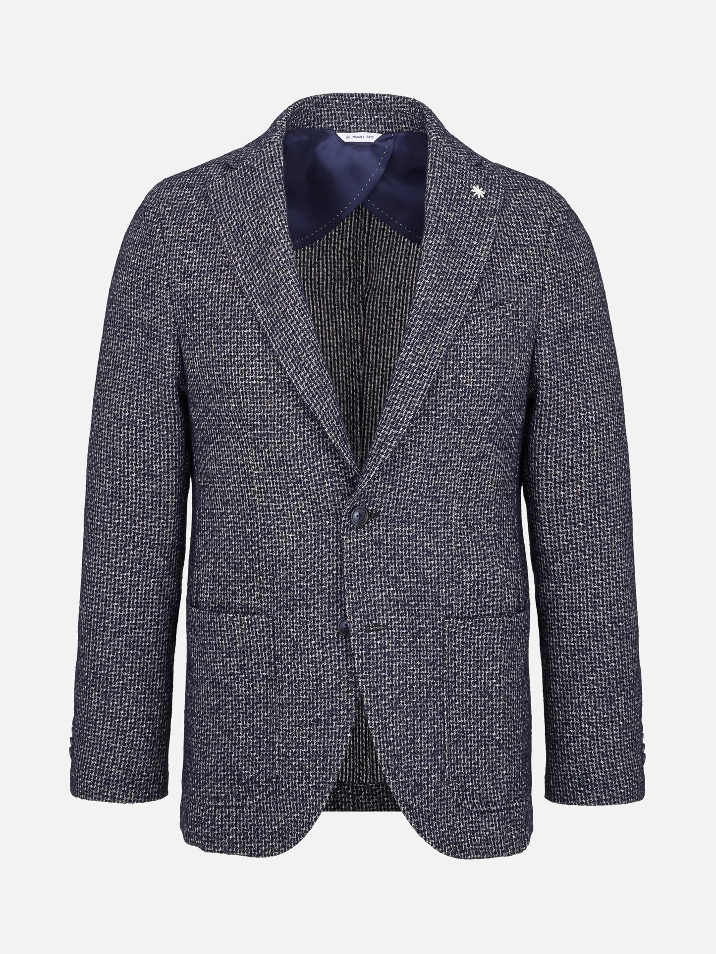 Manuel Ritz | Veston En Tweed - Bleu et Maron