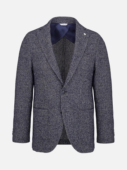 Manuel Ritz | Veston En Tweed - Bleu et Maron
