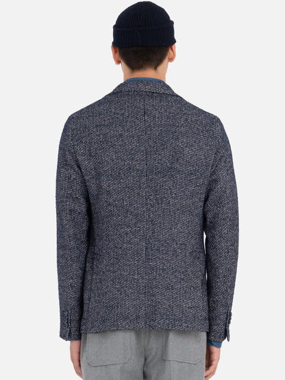 Manuel Ritz | Veston En Tweed - Bleu et Maron