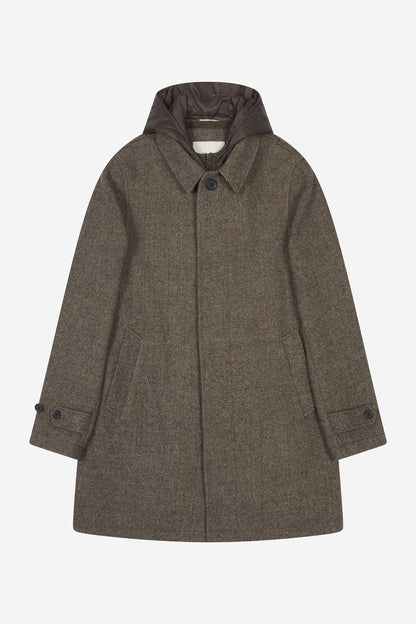 AT.P.CO | Manteau ''Martinez'' chevrons capuche amovible - Marron