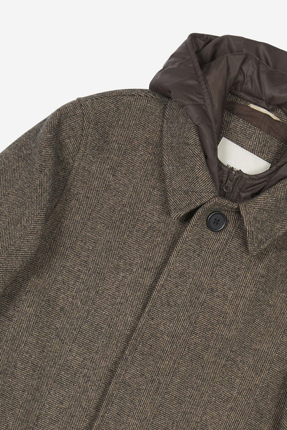 AT.P.CO | Manteau ''Martinez'' chevrons capuche amovible - Marron