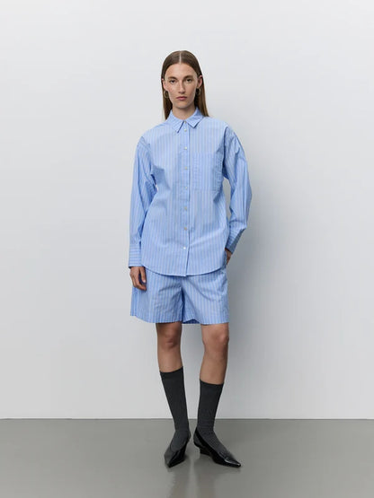 SOFIE SCHNOOR | Chemise "Adalenesw"- Bleu à rayures blanches