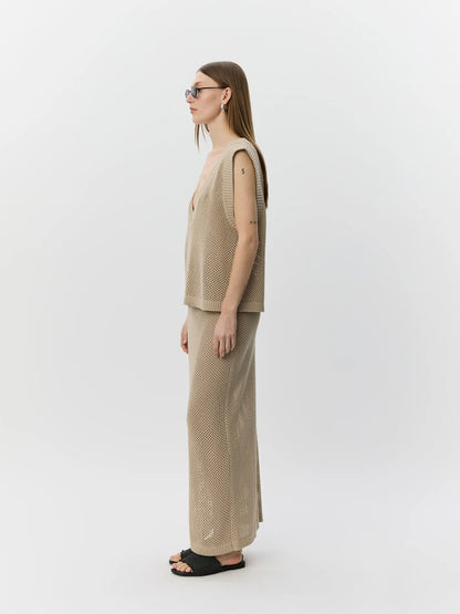 SOFIE SCHNOOR | Gilet en tricot "AELLESW"  - Beige