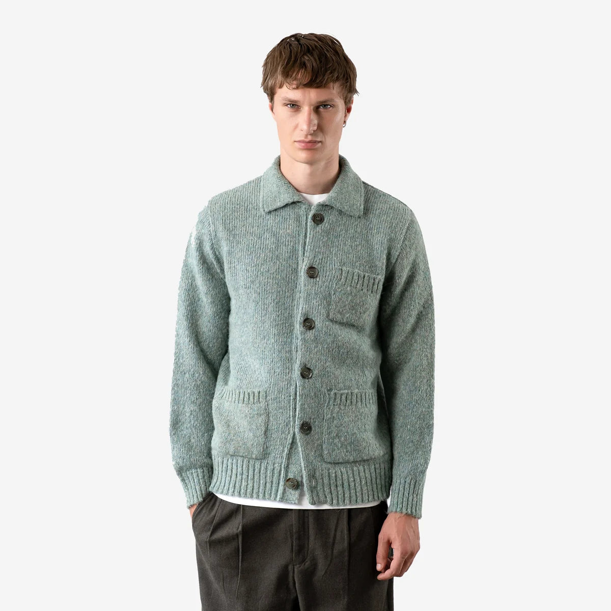 Far Afield | Cardigan tricoté "Station" - Turquoise