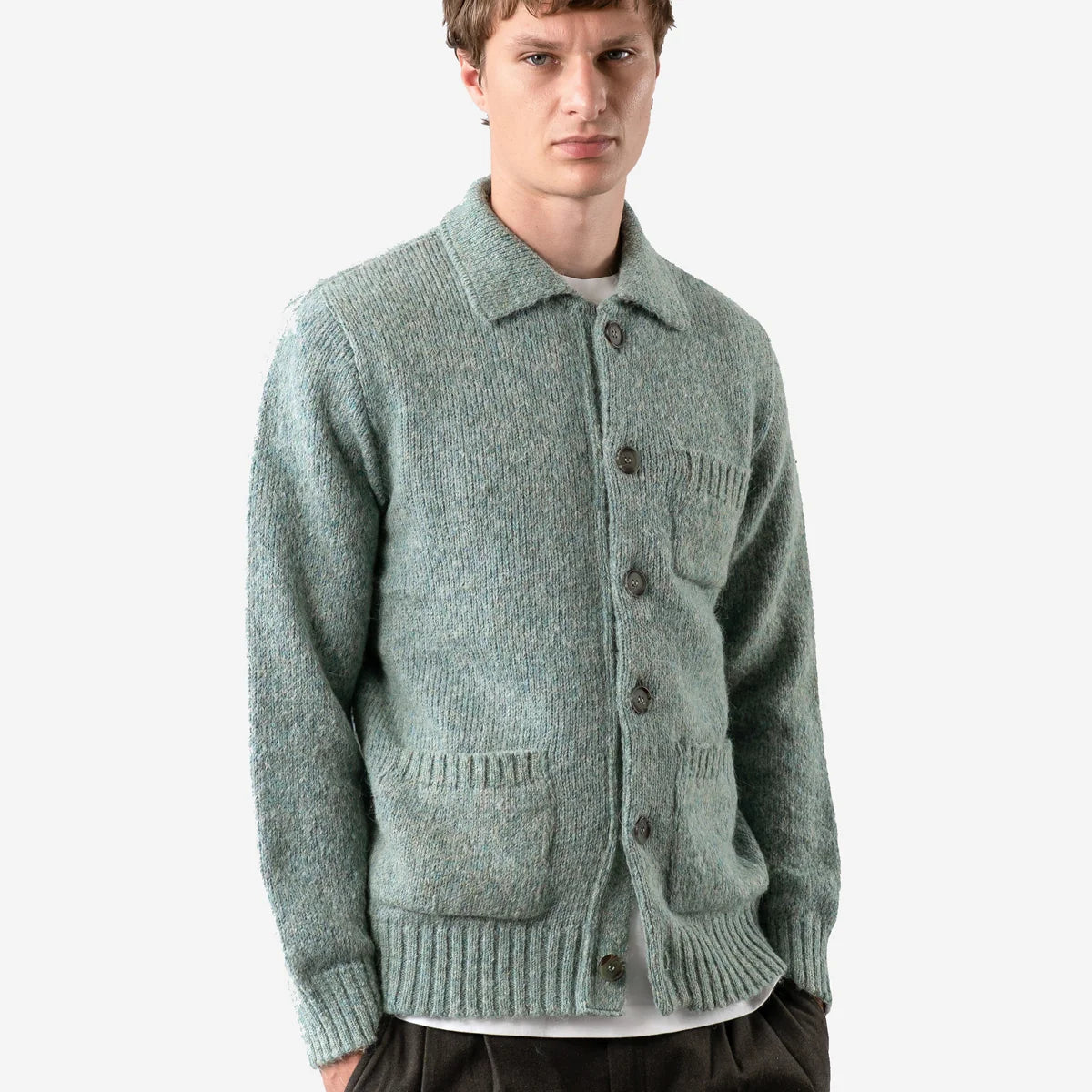 Far Afield | Cardigan tricoté "Station" - Turquoise
