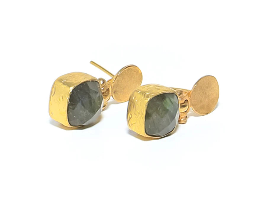RM KANDY | Boucles d'oreilles pendantes - Labradorite