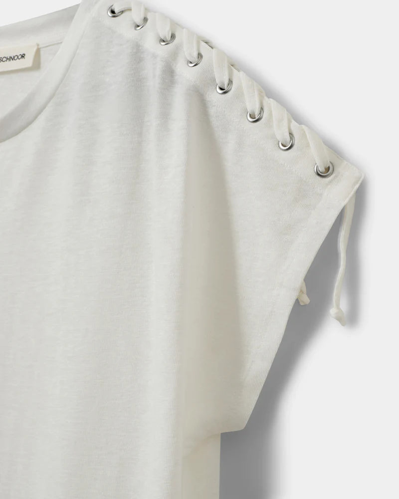 SOFIE SCHNOOR | T-shirt "ALEID"- Blanc