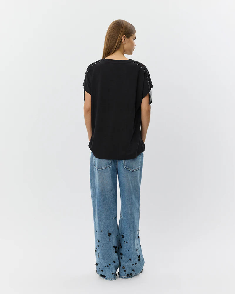 SOFIE SCHNOOR | T-shirt "ALEID"- Noir