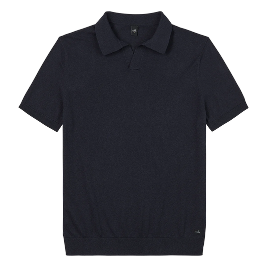 WAHTS | Polo en maille "ANDERSON" - Bleu marine
