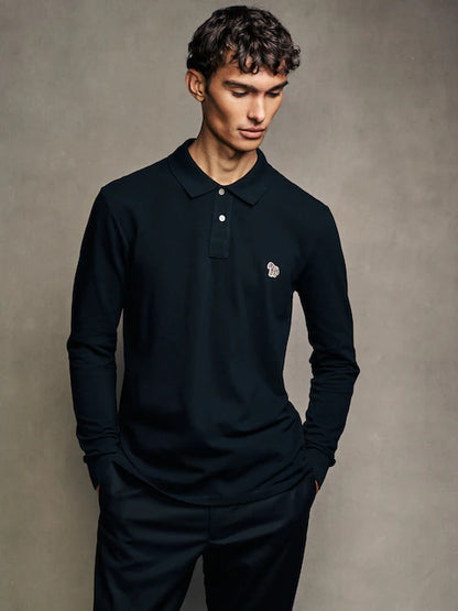 Paul Smith | Polo avec logo Zebra manches longues - Noir