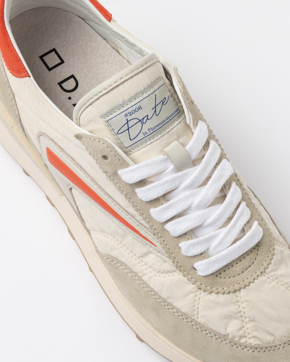 D.A.T.E | Baskets Athleta Nylon - Ivoire et Coral
