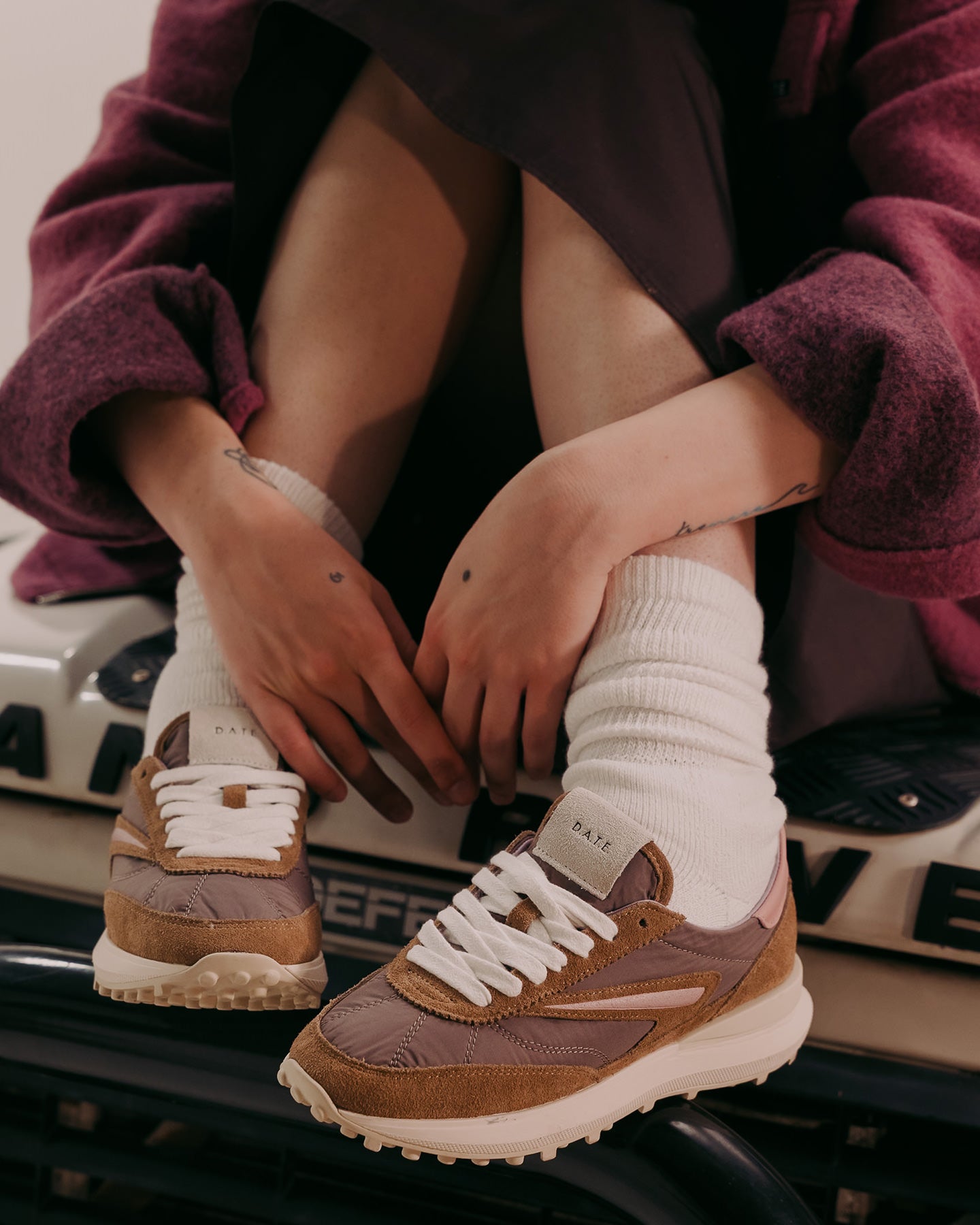 D.A.T.E. | BASKETS 'ATHLETA NYLON'  | TAUPE