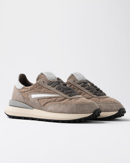 D.A.T.E | Baskets en daim et nylon ''Athleta Touch'' - Taupe
