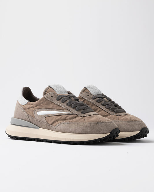 D.A.T.E | Baskets en daim et nylon ''Athleta Touch'' - Taupe