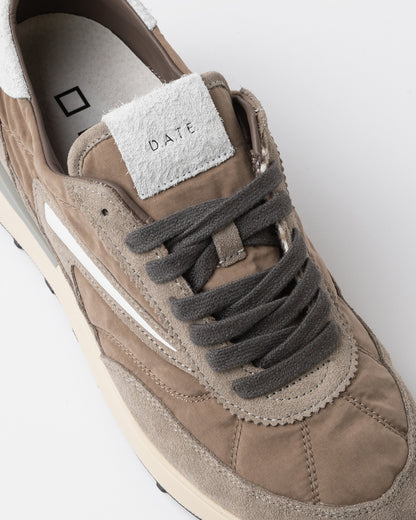 D.A.T.E | Baskets en daim et nylon ''Athleta Touch'' - Taupe