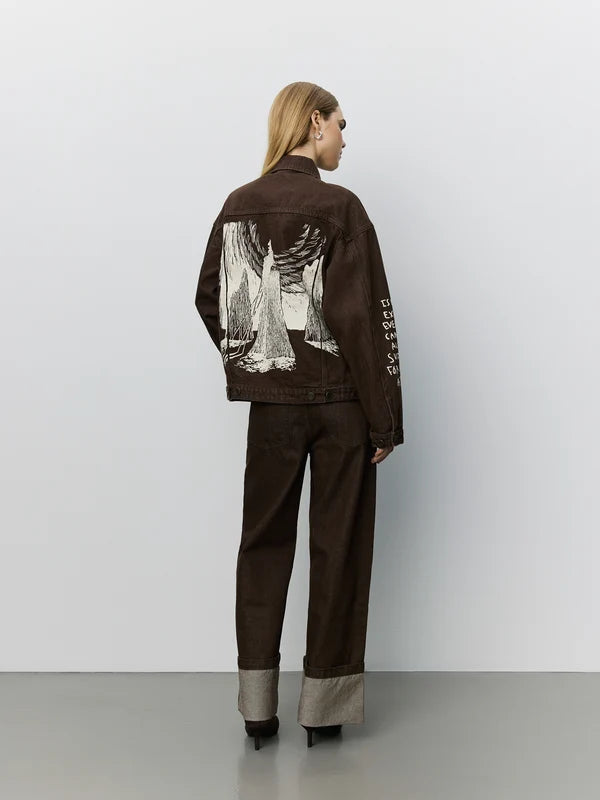 SOFIE SCHNOOR | Veste en jeans "Audreysw"- Brun foncé