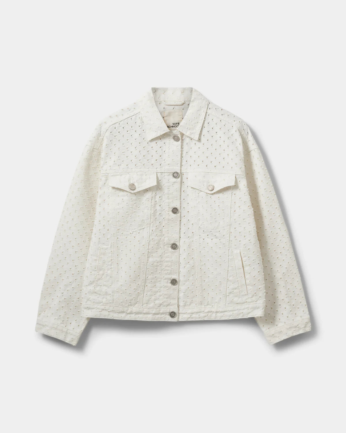 SOFIE SCHNOOR | Veste en jean oversize 'AUDREYSW' - Blanc
