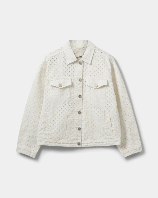 SOFIE SCHNOOR | Veste en jean oversize 'AUDREYSW' - Blanc