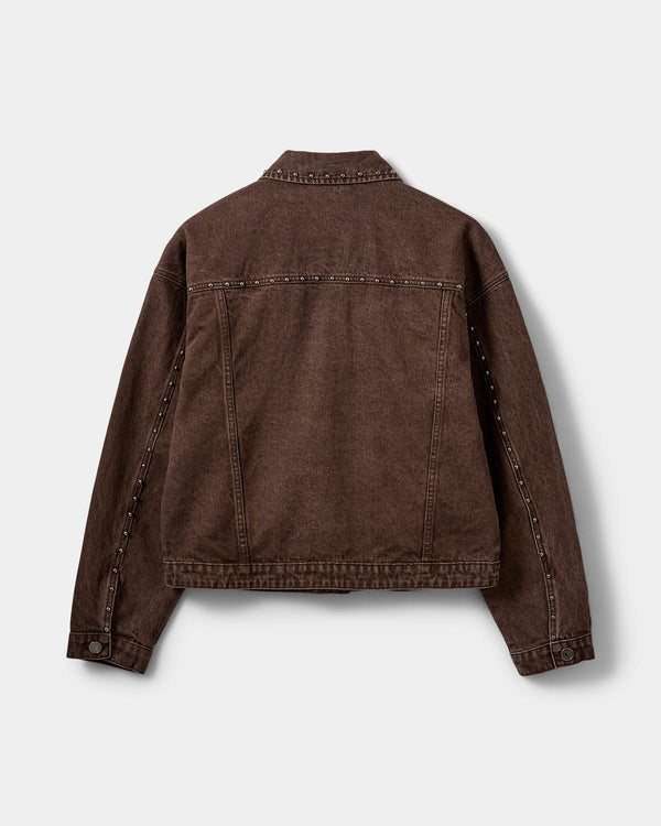 SOFIE SCHNOOR | Veste en jeans "Rivets Audrissw"- Brun