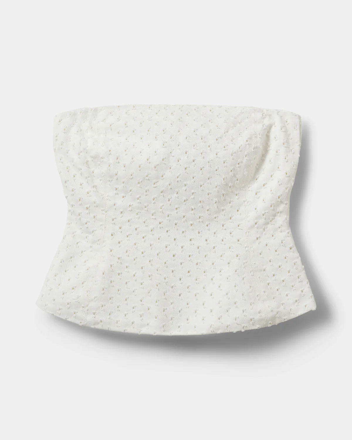 SOFIE SCHNOOR | Haut en jean à la coupe corset "AVASW" - Blanc