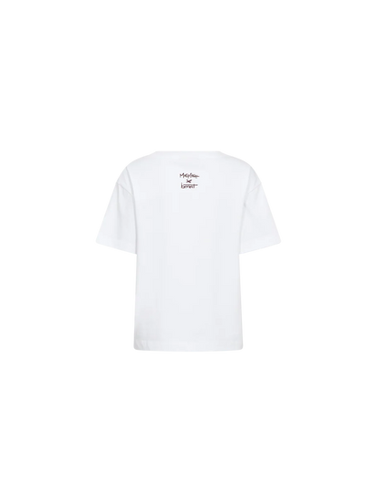 Mos Mosh | T-Shirt à col rond 'Bernat' | Blanc