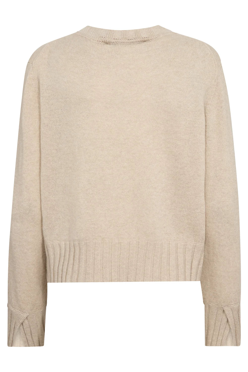 Mos Mosh | Pull en cachemire à col rond 'Moria' | Beige Sable
