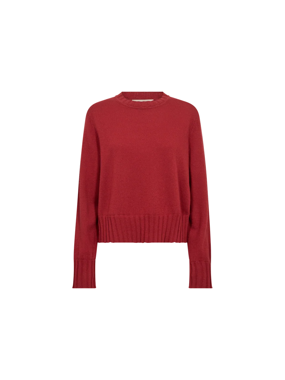 Mos Mosh | Pull en cachemire à col rond 'Moria' | Rouge