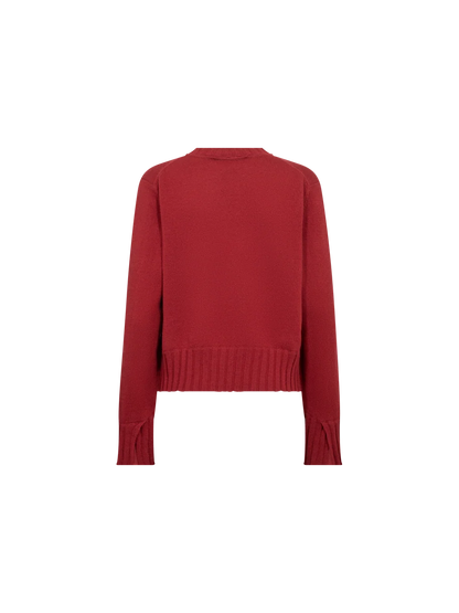 Mos Mosh | Pull en cachemire à col rond 'Moria' | Rouge