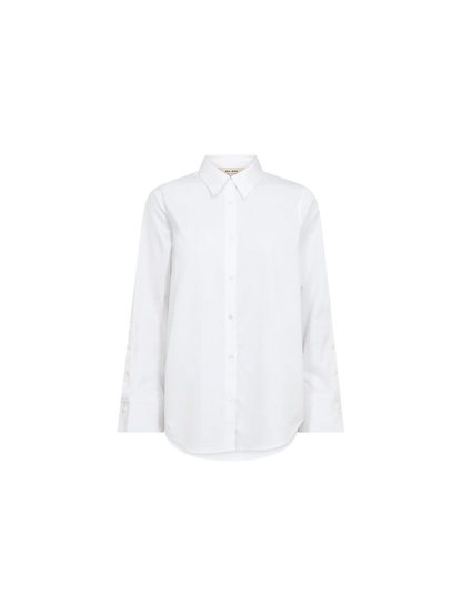 Mos Mosh | Chemise en twill de coton 'Winola' | Blanche