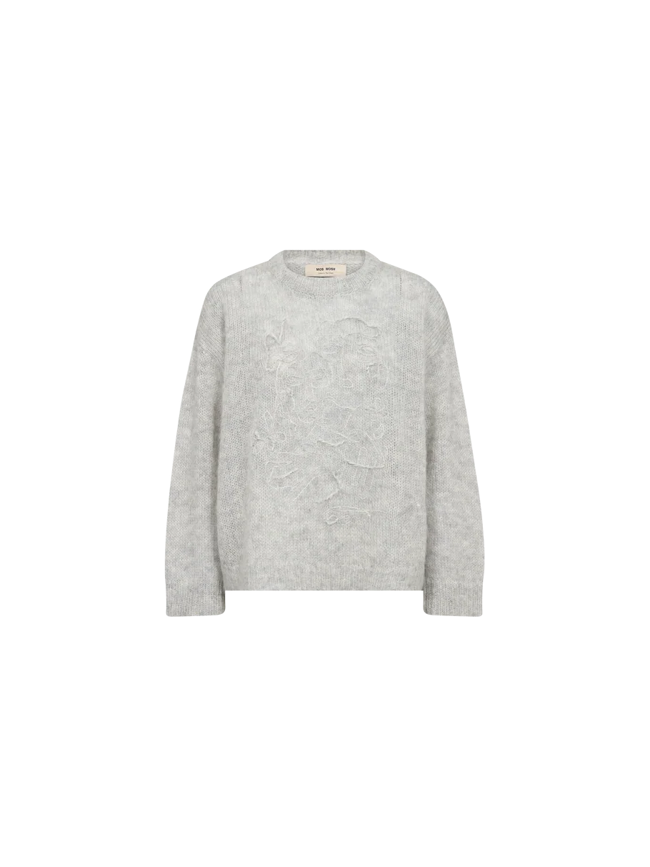 Mos Mosh | Pull en maille 'Aroa Bernat' | Gris Pâle