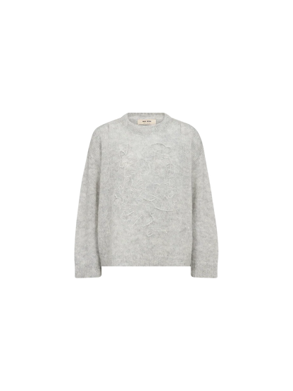 Mos Mosh | Pull en maille 'Aroa Bernat' | Gris Pâle
