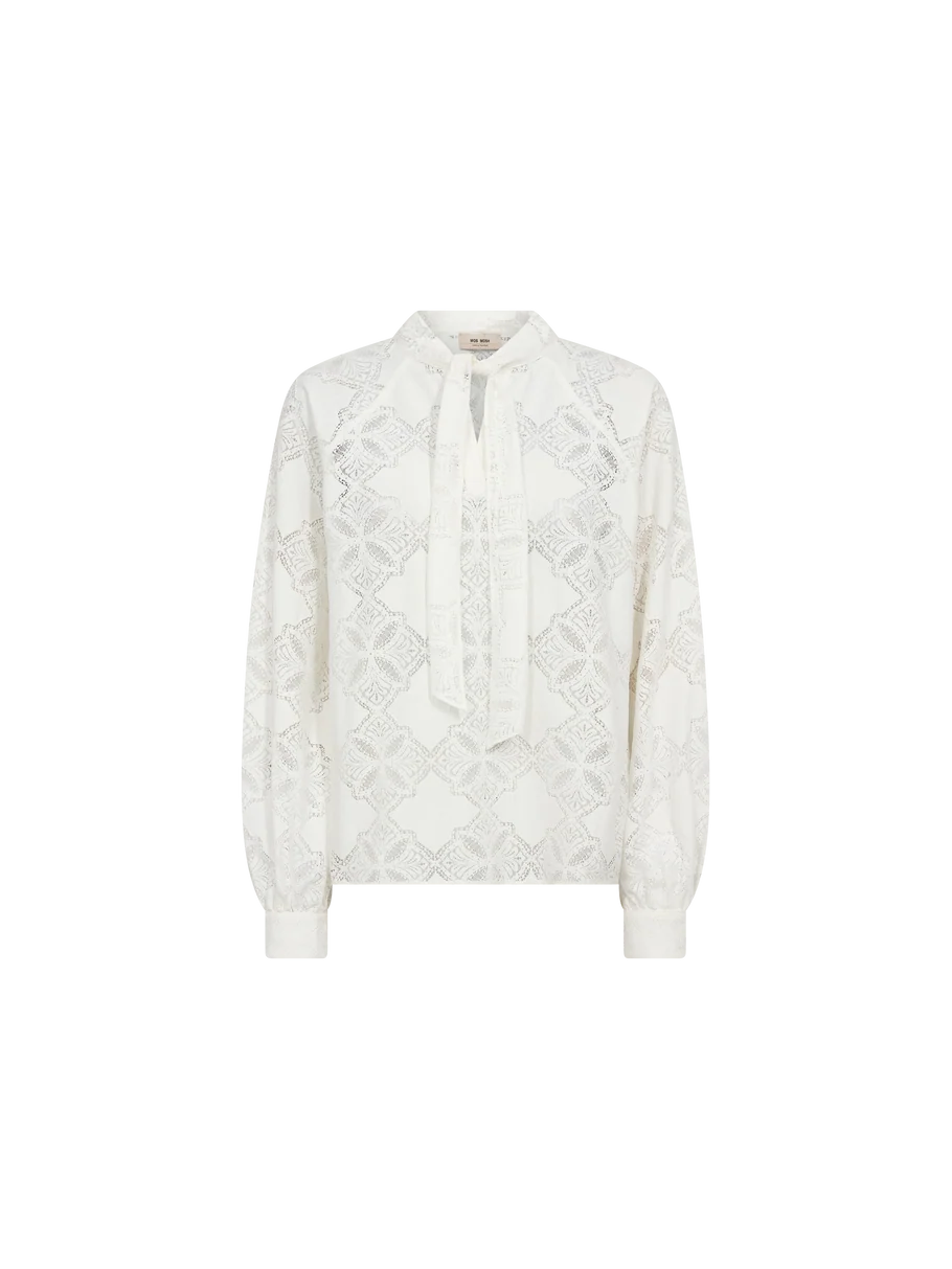 Mos Mosh | Blouse en dentelle 'Tamlyn' | Ecru