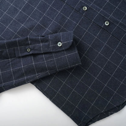 Outclass | Chemise classique en flanelle à carreaux - Bleu Marine