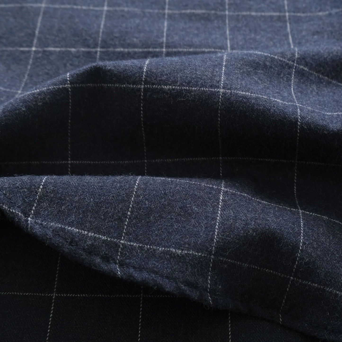 Outclass | Chemise classique en flanelle à carreaux - Bleu Marine