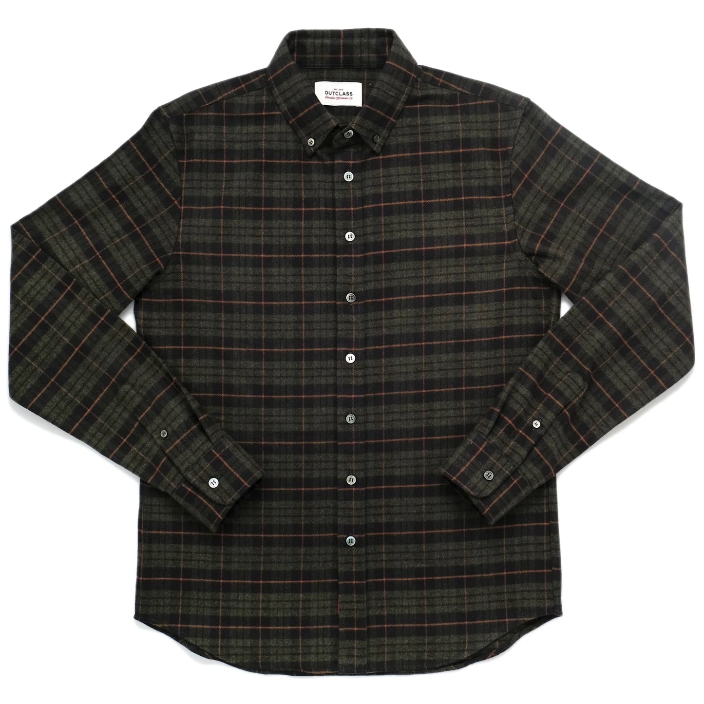 Outclass | Chemise classique en flanelle à carreaux - Hunter