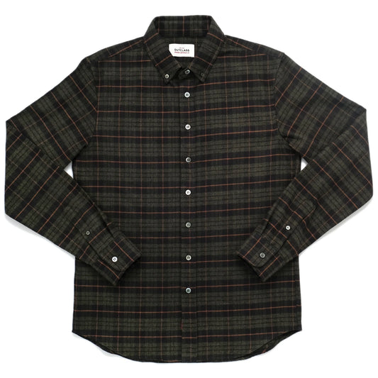 Outclass | Chemise classique en flanelle à carreaux - Hunter