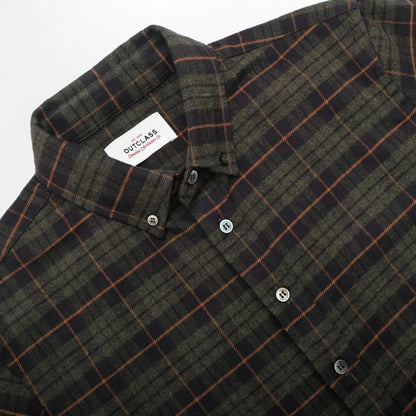 Outclass | Chemise classique en flanelle à carreaux - Hunter
