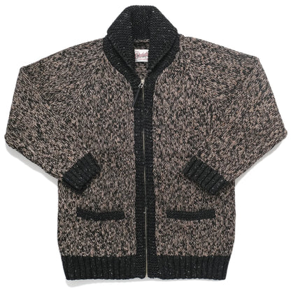 Outclass | Cardigan zippé ''Marl'' en laine d'alpaga et mérinos - Noir