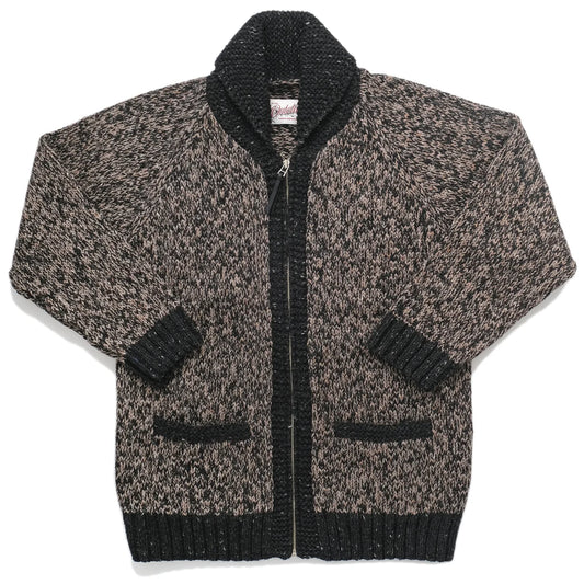 Outclass | Cardigan zippé ''Marl'' en laine d'alpaga et mérinos - Noir