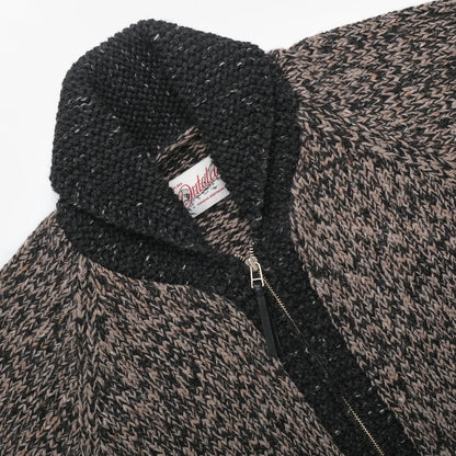 Outclass | Cardigan zippé ''Marl'' en laine d'alpaga et mérinos - Noir
