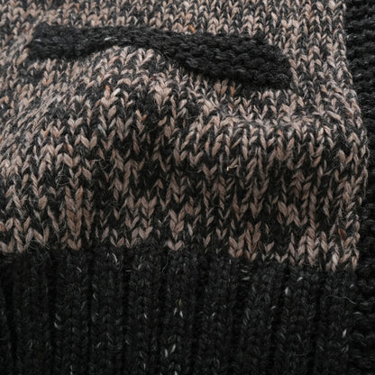 Outclass | Cardigan zippé ''Marl'' en laine d'alpaga et mérinos - Noir