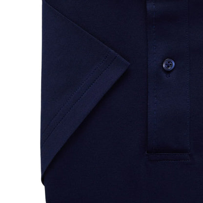 EMANUEL BERG |  Le polo en maille jacquard texturée - marine