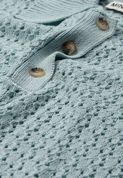 MINIMUM | Polo en maille 'Anabelle' | Bleu
