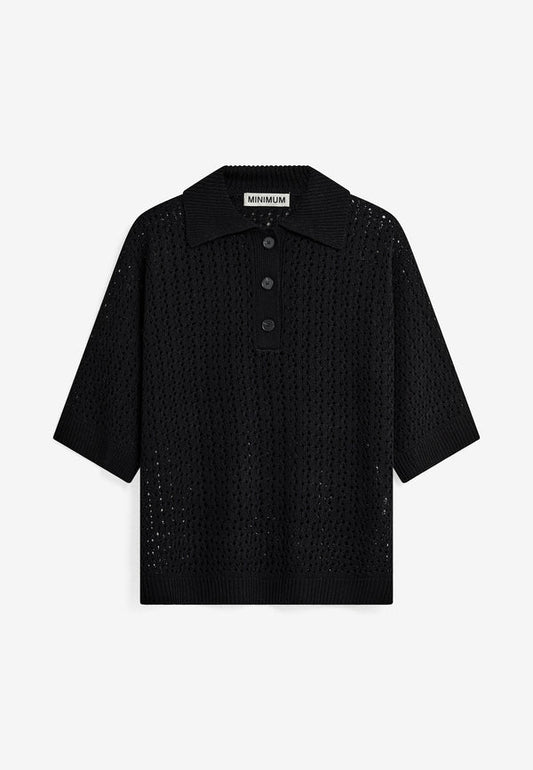 MINIMUM | Polo 'Anabelle' | Noir