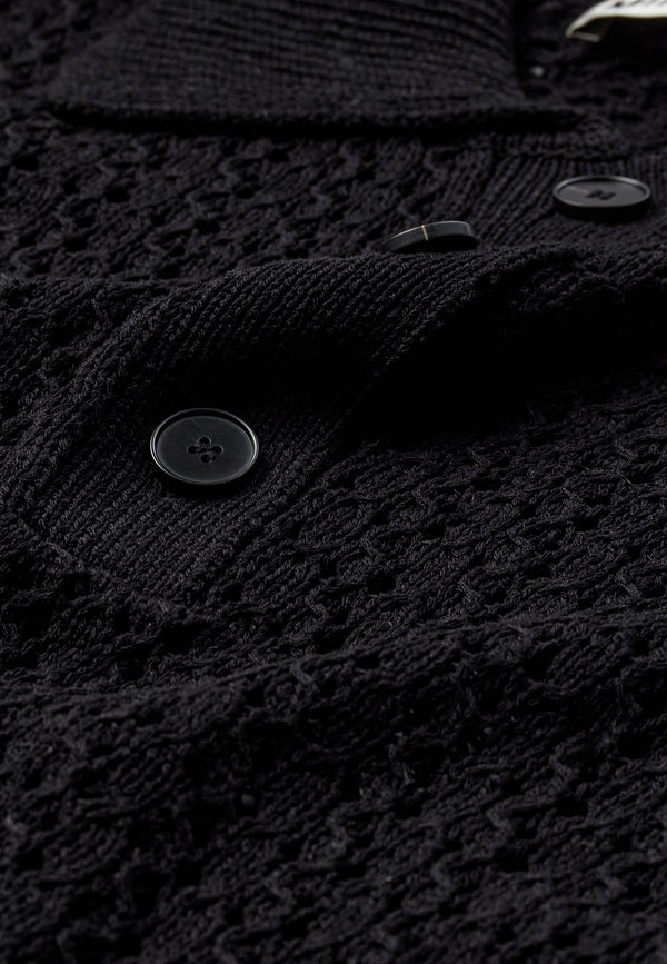 MINIMUM | Polo en maille 'Anabelle' | Noir