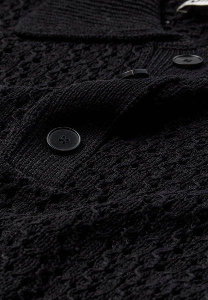 MINIMUM | Polo en maille 'Anabelle' | Noir
