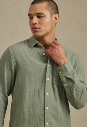 Velvet | chemise en coton tissé "Apollo" - Vert