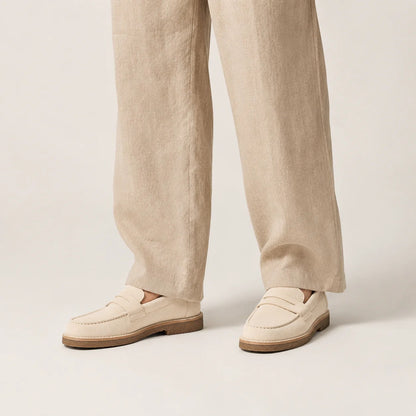 Astorflex | Mocassins en daim ''Mokaflex'' - Écru