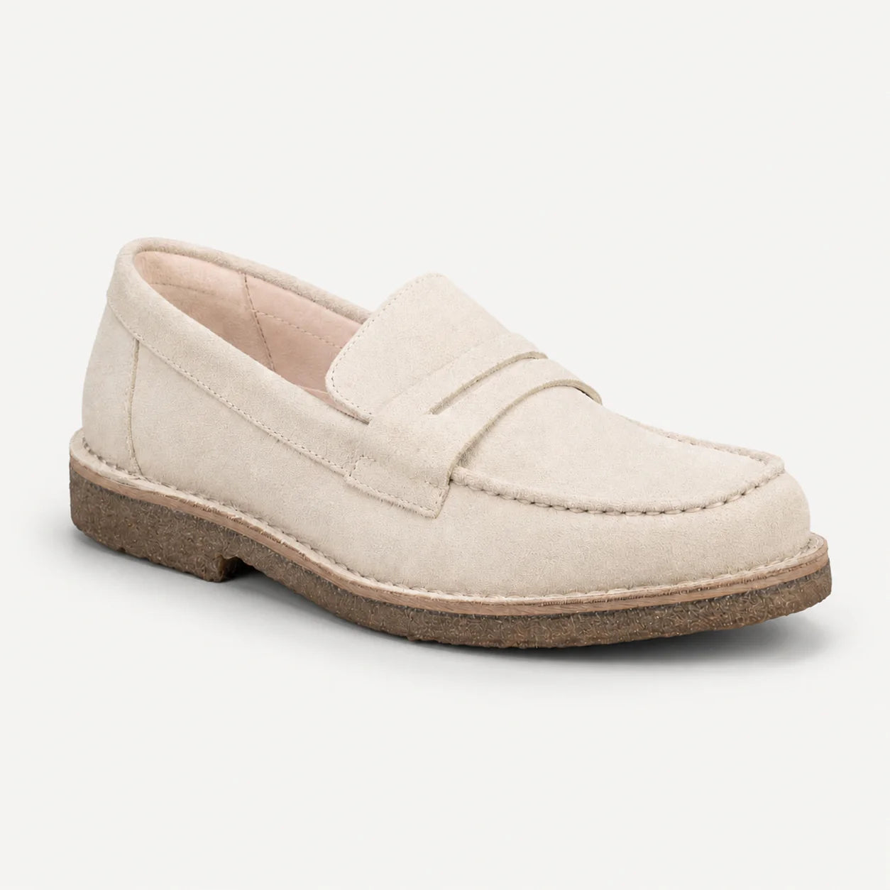 Astorflex | Mocassins en daim ''Mokaflex'' - Écru