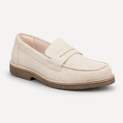 Astorflex | Mocassins en daim ''Mokaflex'' - Écru